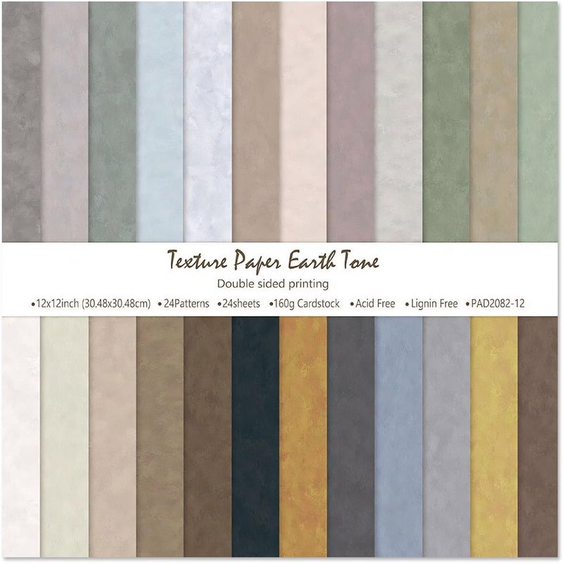 WLXTREE 24 Sheet Scrapbook Paper, Colored Specialty Pattern Double Sided Decorative Craft Paper For DIY Card Making Photo Album Decor,12 x 12 Inch - Image 1